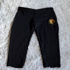 CAMP DAVID adult Black Leggings with Lion Patch Sz XL slightly used